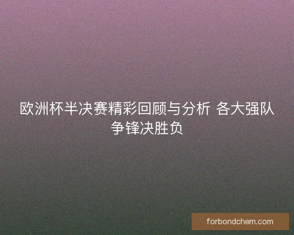 欧洲杯半决赛精彩回顾与分析 各大强队争锋决胜负